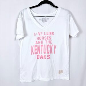Retro Brands Women's Kentucky Derby Oaks Lillys for the Fillies Shirt Medium
